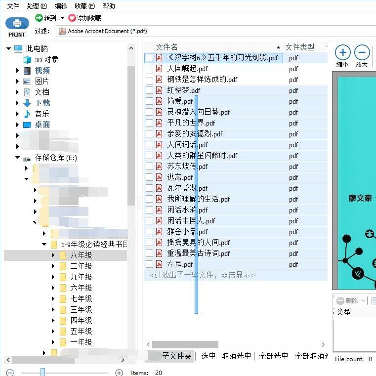 高级版PDF文档批量打印神器工具软件部分中文