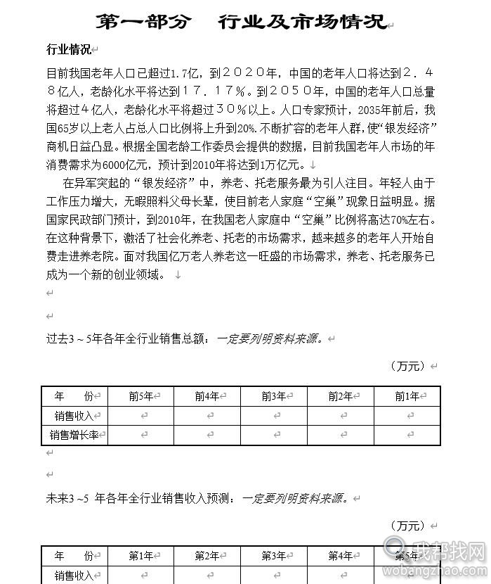 创业计划书商业计划策划模板Word格式范文大全