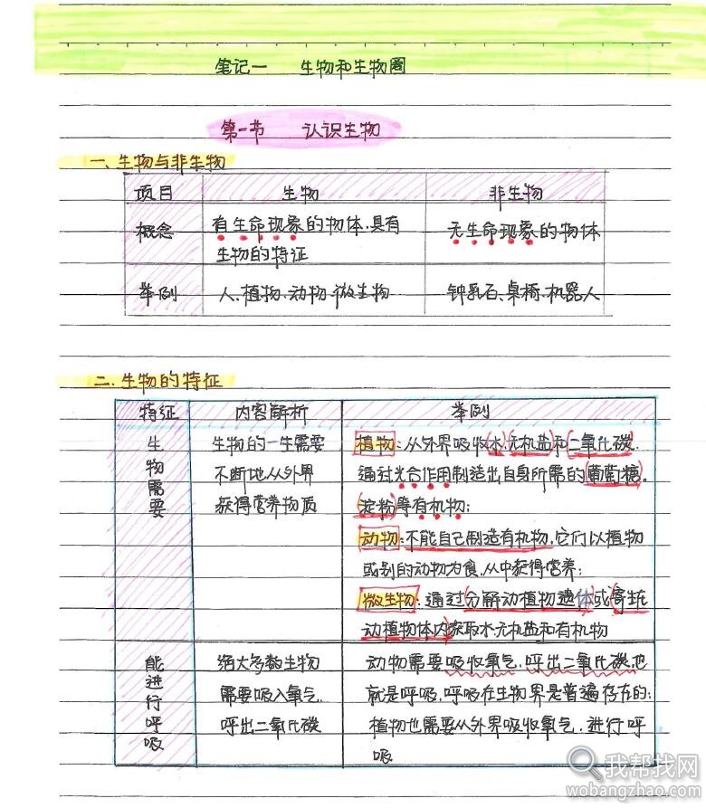 【极品珍藏】初中语数英历史等9科状元学霸笔记无水印版打包