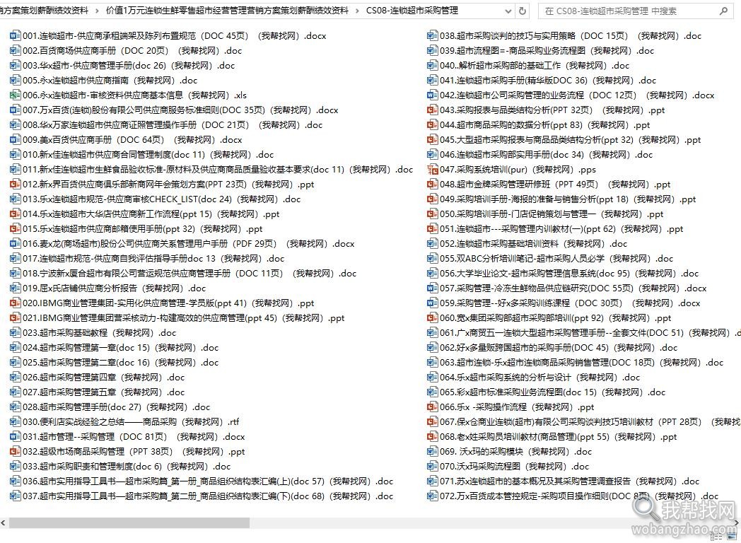 价值1万元连锁生鲜零售超市经营管理营销方案策划薪酬绩效资料