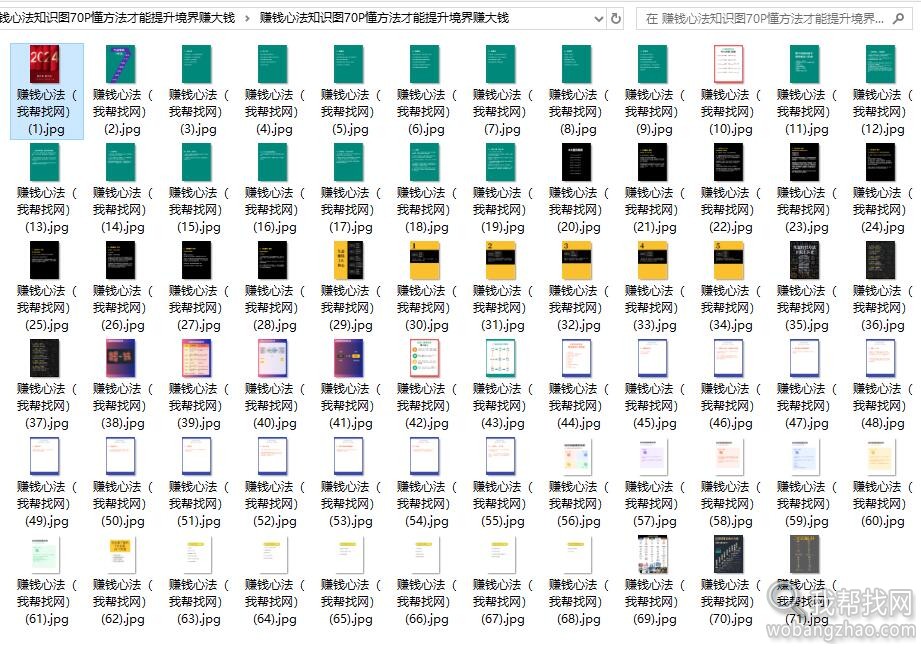 赚钱心法知识图70P懂方法才能提升境界赚大钱