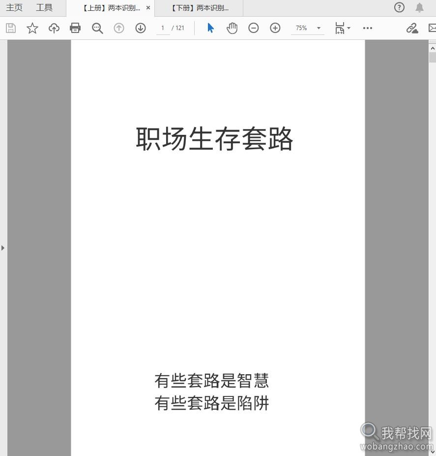 两本识别并利用职场的各种套路避坑指南手册PDF